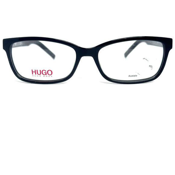Hugo Boss Eyeglasses Frame HG 1016 OIT 53-16-145 Glossy Black Flex Hinge H15628